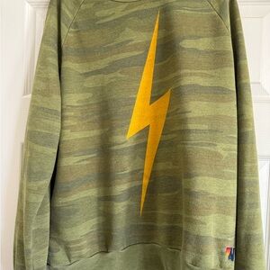 Aviator Nation Camo Sweatshirt with Bolt